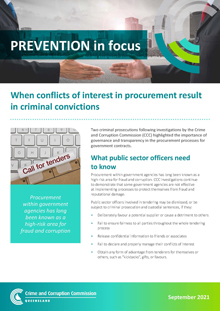 When conflicts of interest in procurement result in criminal convictions