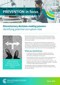 Prevention in focus: Deiscretionary decision-making powers