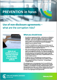 Prevention In Focus – Non-disclosure agreements
