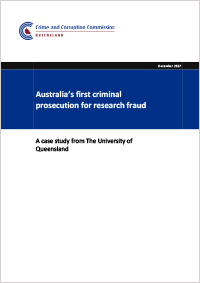 Australia's first criminal prosecution for research fraud