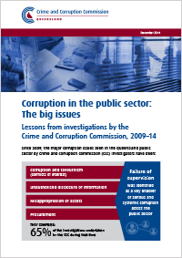 Corruption in the public sector - the big issues