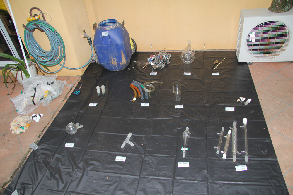 Lab and chemicals seized Operation Lightning